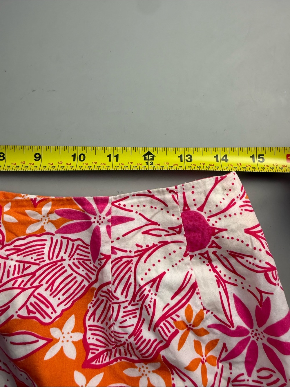 Lilly Pulitzer Floral Mini Skirt Pink Orange Cotton Size 8 Preppy vtg Y2K - Picture 5 of 7